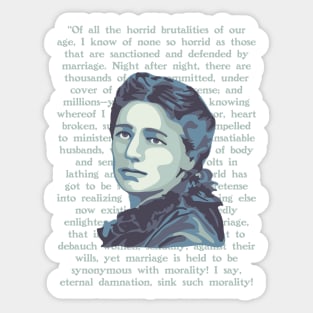 Victoria Woodhull Portrait and Quote Sticker